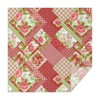 Pioneer Flower Floral Print Pattern Square Tablecloth,Waterproof Square Table Cover,Wipeable Spillproof Washable Table Cover for Home Kitchen Party Decor 52"x52"(132x132cm)