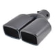 thumbnail image 1 of Tubo Recto Doble Salida Rectangular Unique Bargains 63mm Negro Cola de Escape Coche, 1 of 2