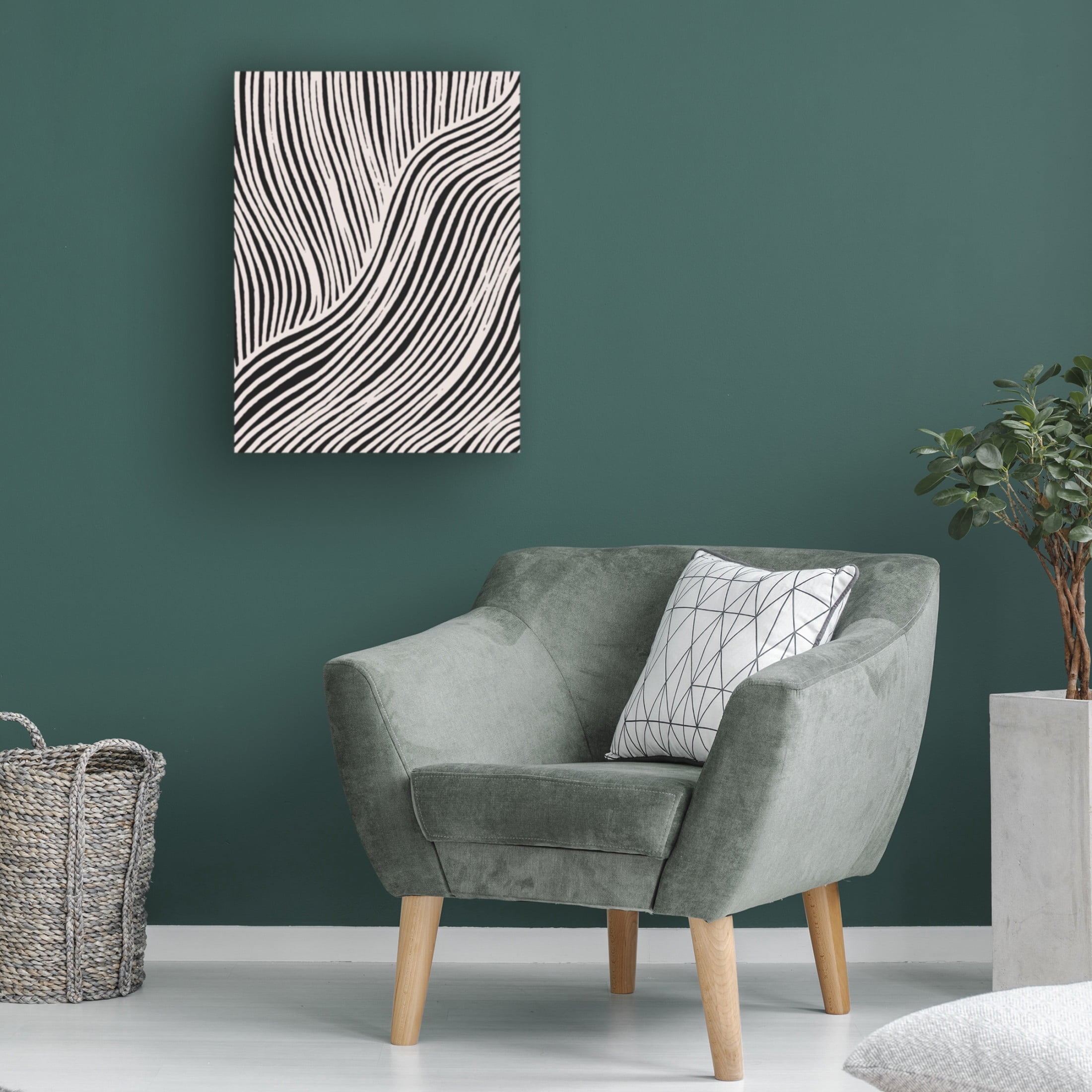 Canvas Wall Art - Treechild 'Beige Wave Pattern' Wall Art for Living Room, Bedroom, or Office D?cor by Trademark Fine Art - 18 x 24 Inches
