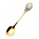 thumbnail image 5 of Moyic Postre Sopa Pequeña de acero inoxidable Té Café Cuchara para revolver Postres Aperitivos Vajilla Cucharadita de porcelana Cocina y Comedor Oro, 5 of 5