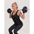 thumbnail image 4 of Weardear 3 Pack Racerback Tank Tops for Women Moisture Wicking Athletic Shirts with Banded Bottom Loose Tummy Flattering Running Tops, 4 of 6