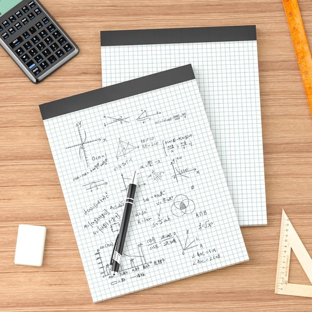 Giaone 6 Pcs A4 Note Pads Paper Pads Tearable Graph Paper Small Writing Pads