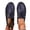 Dark Blue, variant on Lovskoo Womens Plus Size Comfort Flats Round Toe Lace Up Soft Sole Breathable Walking Shoes