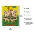 thumbnail image 2 of 1966 World Cup London England - Air India - Maharajah Soccer Player - Vintage Airline Travel Poster by Umesh Rao c.1960s - Fine Art Matte Paper Print (Unframed) 16x20in, 2 of 4