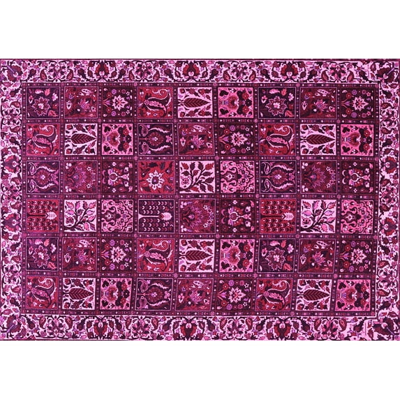 Ahgly Company Indoor Rectangle Persian Pink Traditional Area Rugs, 5' x 7'