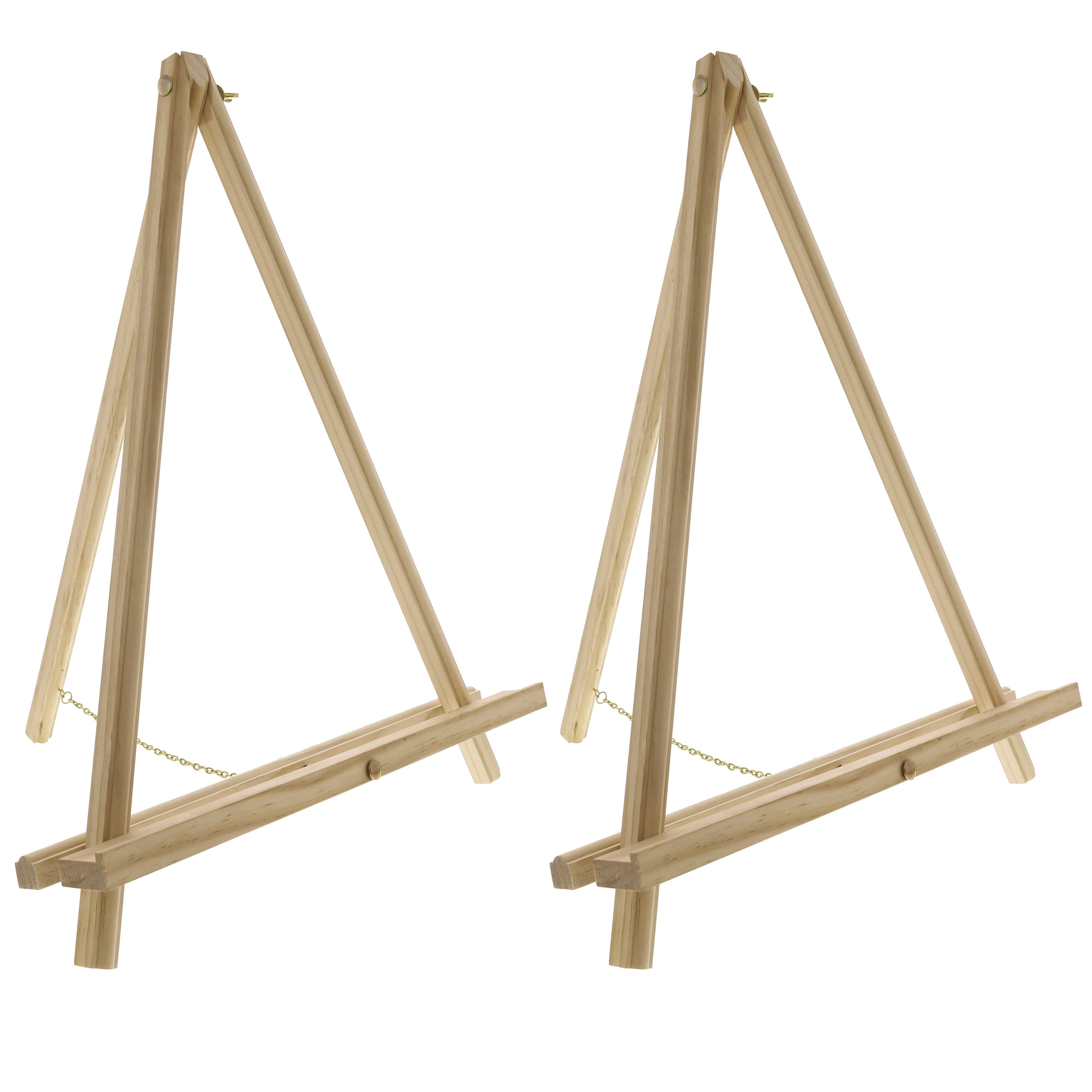 U S Art Supply 20 Large Natural Wood Display Stand A Frame Artist Easel Pack Of 2 Adjustable Tripod Tabletop Holder Walmart Com Walmart Com