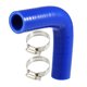 thumbnail image 1 of 1 juego 22mm 0.87 "ID 90 grados codo motor silicona manguera azul para coche Intercooler tubería de admisión con 2 uds abrazaderas, 1 of 1
