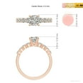 thumbnail image 5 of ANGARA Natural 1 ct Diamond Graduated Engagement Ring in 14K Rose Gold for Women (Size-5.5mm| Color-K| Clarity-I3) | April Birthstone, Anniversary, Jewelry Gift for Women | Natural Diamond Ring, 5 of 9