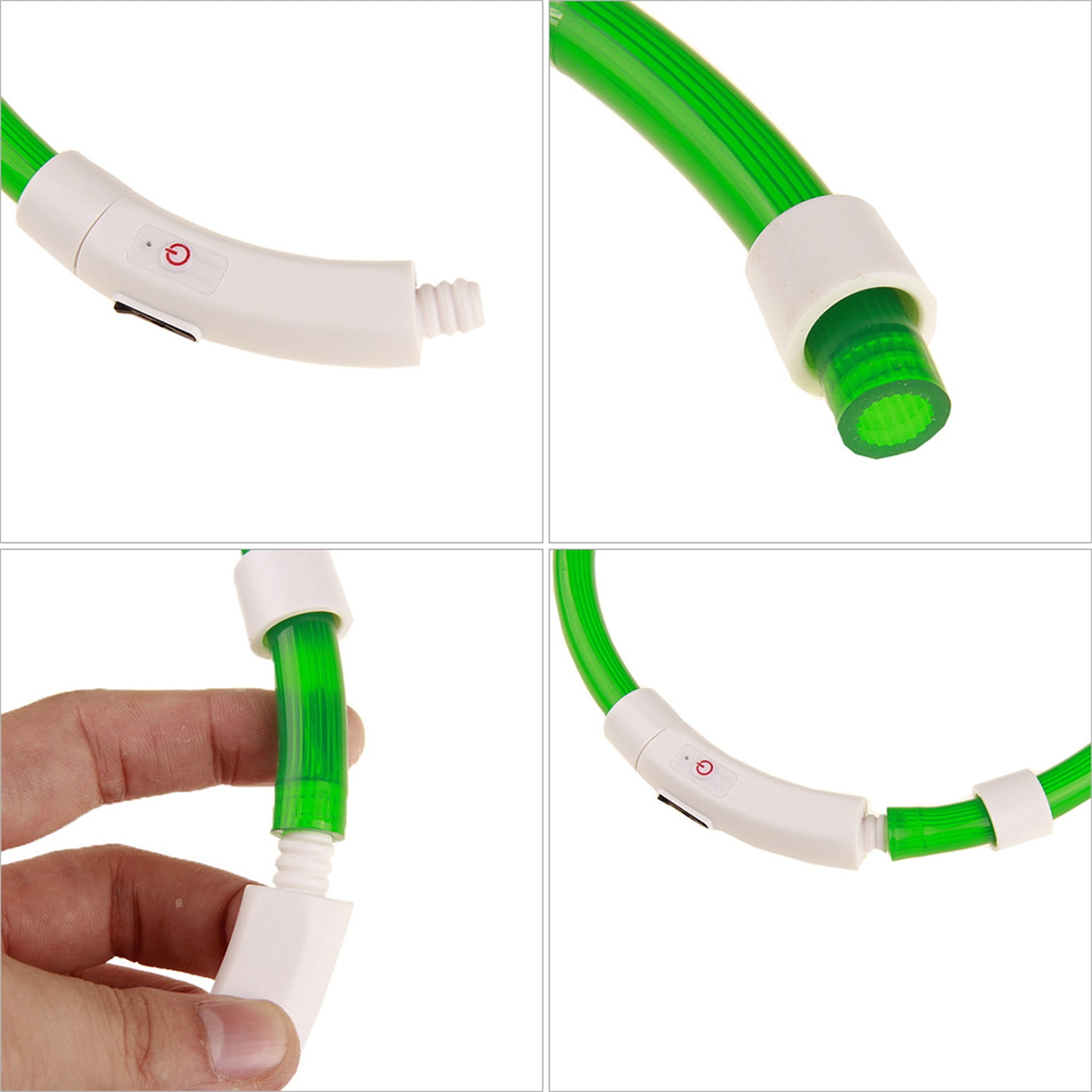Pefilos LED Dog Collar LIGHT-UP Glow-in-the-dark USB RECHARGEABLE COLLAR Puppy Night Safety Flash 6 Colors Available, Green Pefilos LED Dog Collar LIGHT-UP Glow-in-the-dark USB RECHARGEABLE COLLAR Puppy Night Safety Flash 6 Colors Available, Green