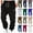 Blue, variant on DDAPJ pyju Men's Cotton Cargo Pants Clearance Sale,Drawstring Elastic Waist Jogger Sweatpants Plus Size Lightweight Work Pants Loose Straight Trousers with Multi Pockets S - 4XL