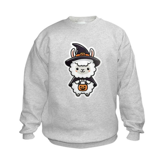 CafePress - Cute Halloween Llama - Kids Sweatshirt, Youth Crew Neck Sweatshirt