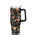 thumbnail image 2 of 40oz Colorful Botanical Mushroom Stainless Steel Flip Straw Tumbler Spill Proof Travel Cup Double Wall Vacuum Insulated Coffee Mug with Top Handle, 2 of 6