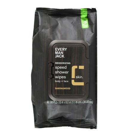 Every Man Jack 30 CT. Speed Shower Face + Body Wipes