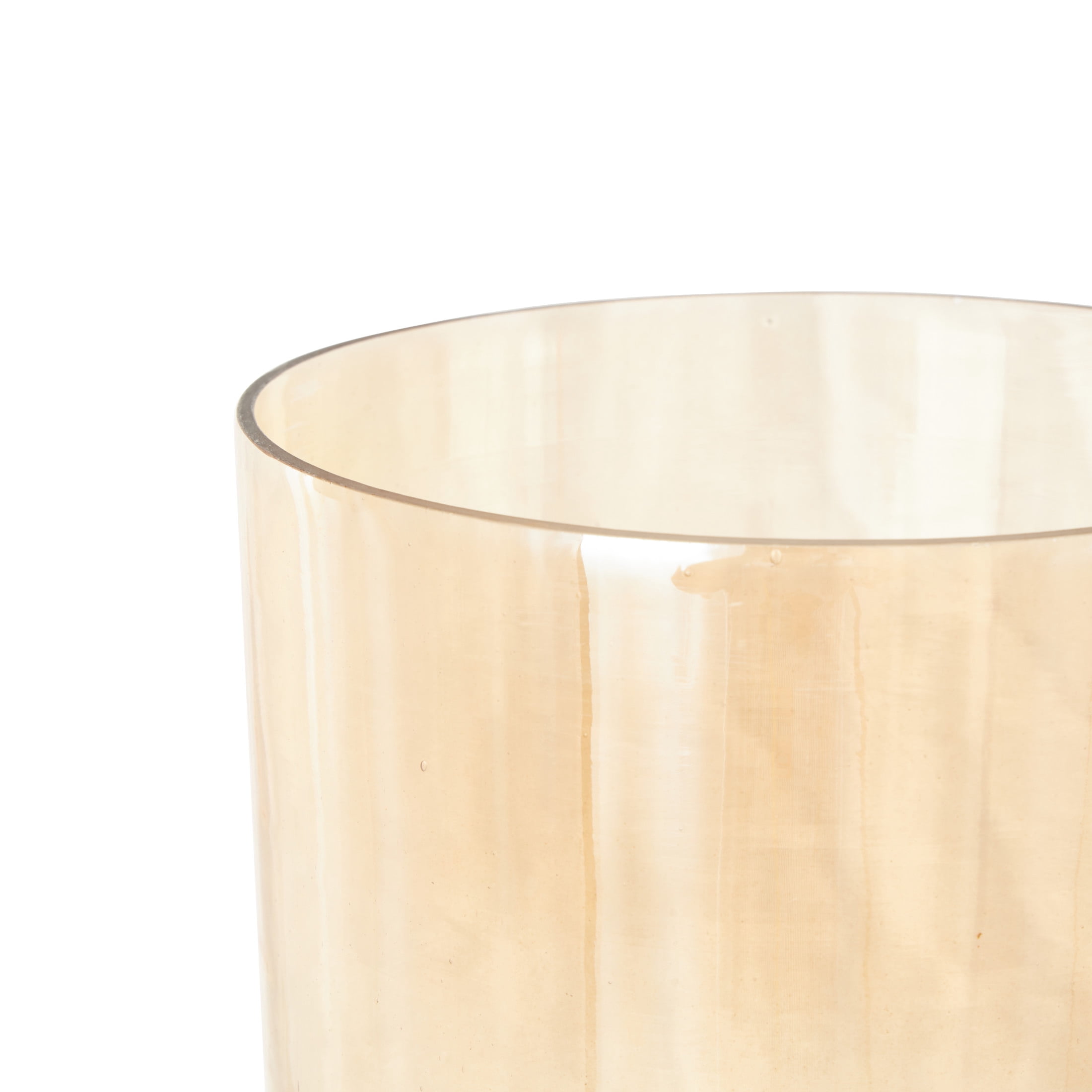 DecMode Gold Aluminum Metal Single Candle Hurricane Lamp