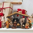 thumbnail image 3 of Folzery Christmas Nativity Scene Hand Painted Sculpted Collectable Table Ornament Nativity Sets For Christmas Indoor Manger Scene, 3 of 6