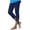 Navy, variant on yillto Womens Yoga Capris Pants Lace Hem Fashion High Waist Workout Gym Cropped Leg Leggings Clothes