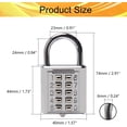 thumbnail image 2 of HUGFEGWE 10 Digit Combination Padlock Push Button Digital Lock for Suitcase Luggage Drawer Door Toolbox,Fixed Gym Cabinet Door Toolbox Padlock Gym Sports School and Employee Lock,Silver Tone, 2 of 8