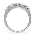 thumbnail image 4 of BERRICLE Sterling Silver 5-Stone Wedding Rings Round Cut Cubic Zirconia CZ Anniversary Half Eternity Ring for Women, Rhodium Plated Size 8, 4 of 9