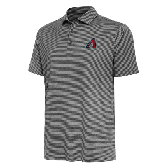 Men's Antigua  Heather Black Arizona Diamondbacks Scheme Polo