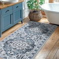 thumbnail image 4 of Sonoro Kate 2.5x8 Area Rugs for Living Room Bedroom, Non Slip Boho Machine Washable Indoor Floor Carpet, Blue-Gray, 4 of 7