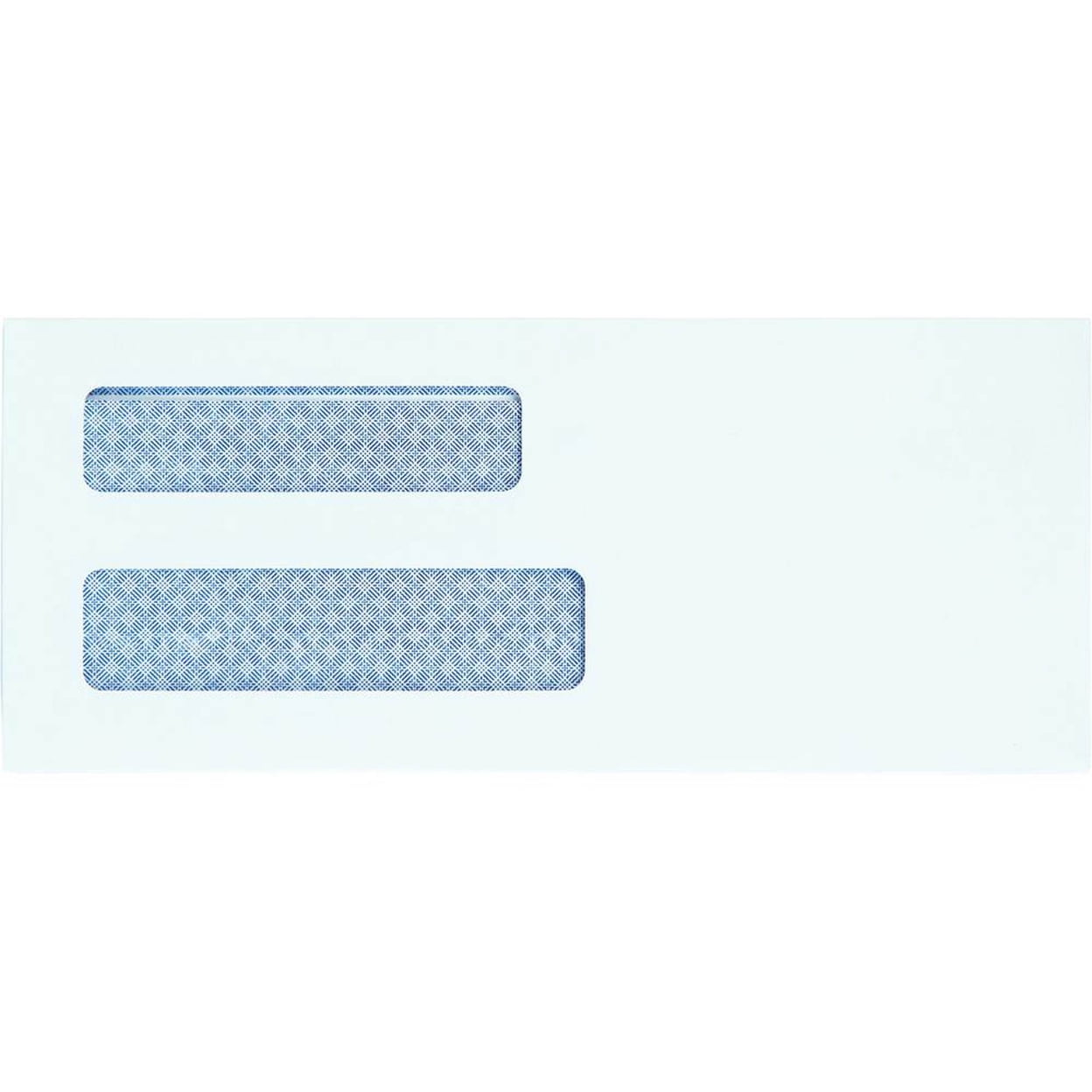 Quality Park Reveal-n-Seal Double Window Envelopes - Double Window -  5by8 - 8 5by8"W x 3 5by8" L- 24 lb - White