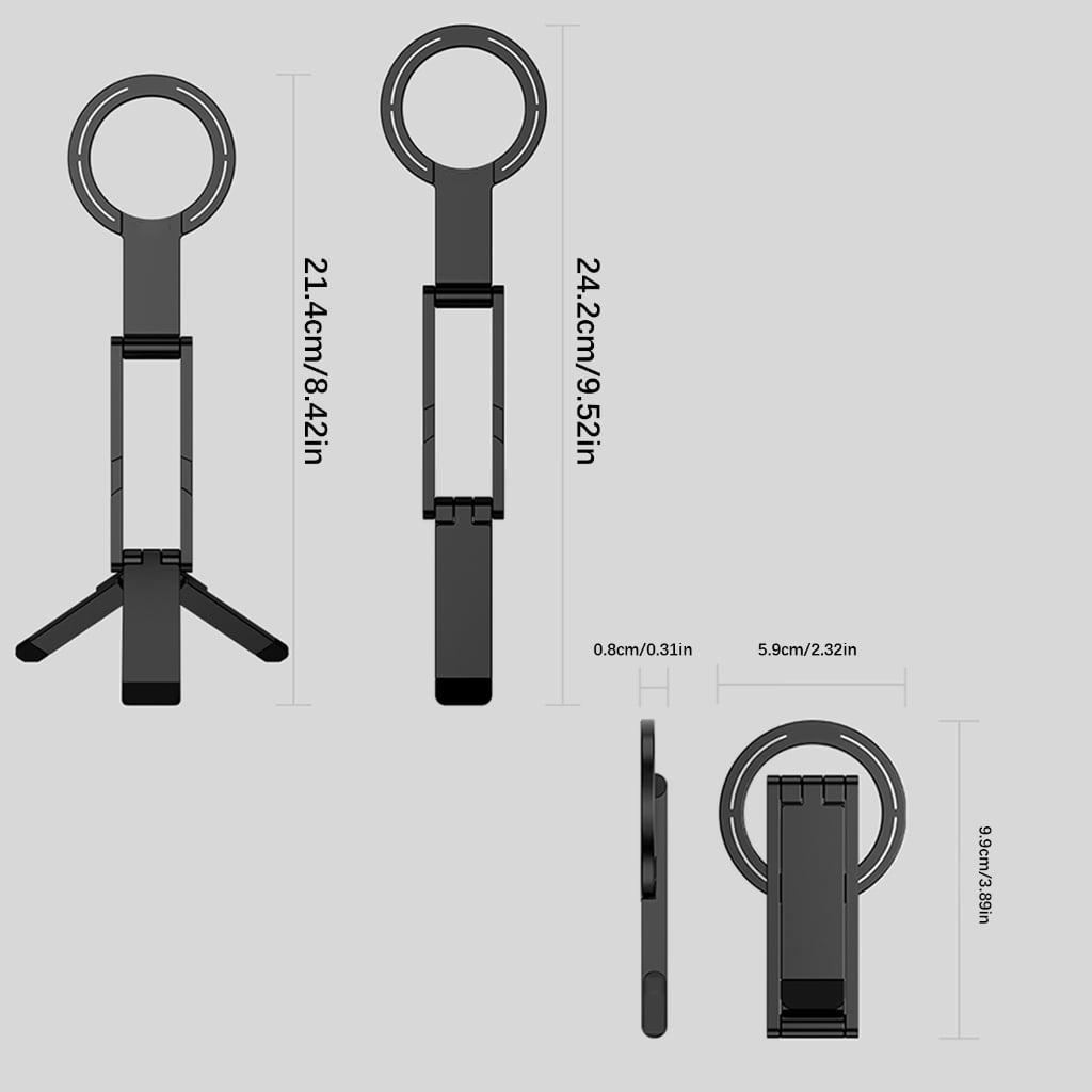 Multifunction Magnetic Holder Support Handheld/Desktop Use Tripod Stand for Phone 17 16 15 Aluminium Bracket Foldable