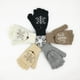 thumbnail image 3 of Guantes de lana de otoño e invierno para hombres y mujeres, guantes cálidos de doble uso con tapa de copo de nieve, guantes de medio dedo tejidos con ciervo, 3 of 6