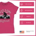 thumbnail image 6 of Just a Girl Who Loves Bigfoot T-Shirt Sasquatch Fan Cryptid Cute Gift Vintage Sunset Wildlife Camping Women's Tee, 6 of 7