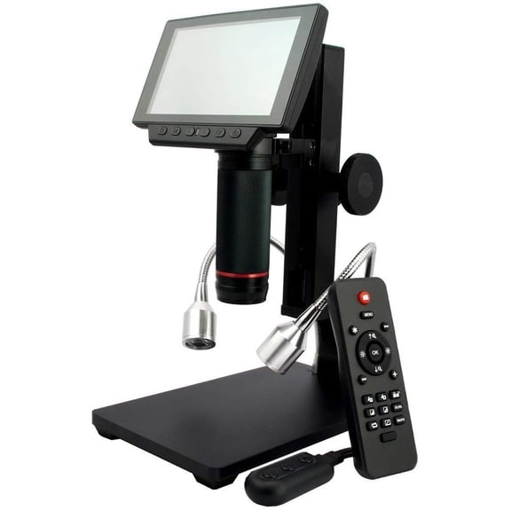 Opti-Tekscope OT-SC Digital HDMI Microscope Macro Camera with 5" Display, 1080p Imaging, 560x Zoom, 4032x3024 Resolution- Amazing Images on Large Screen