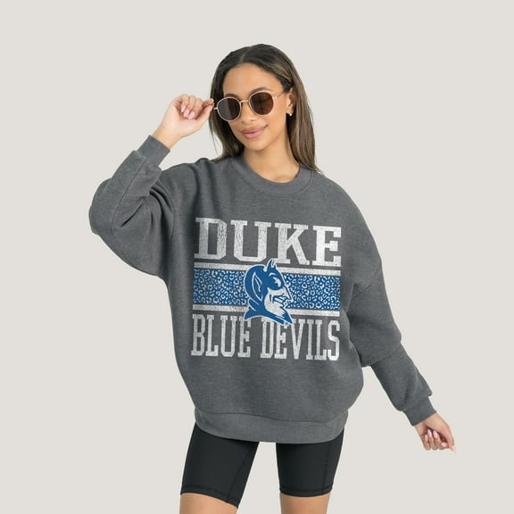 Women's Gameday Couture Charcoal Duke Blue Devils Premium Fleece Pullover Sweatshirt