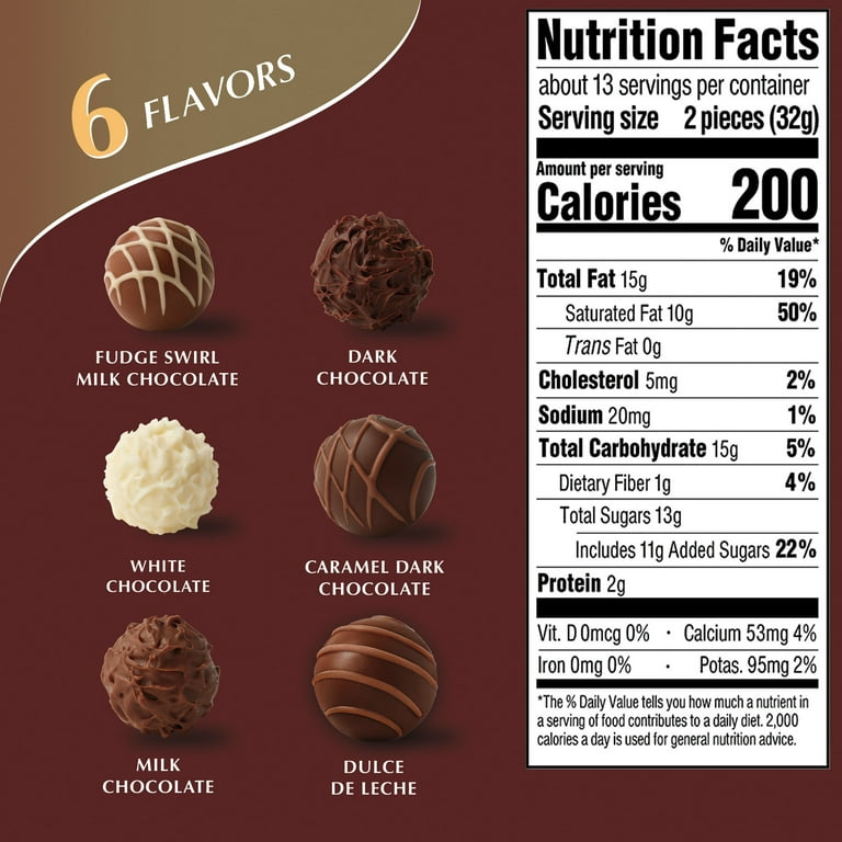 Lindt Gourmet Chocolate Candy Truffles Gift Box 14.7 oz