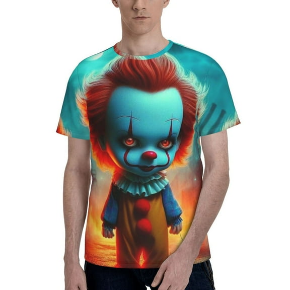 It Pennywise Horror Men's T Shirt Summer Casual Fashion Unisex Short Sleeve Graphic Crew Neck Tees Tops