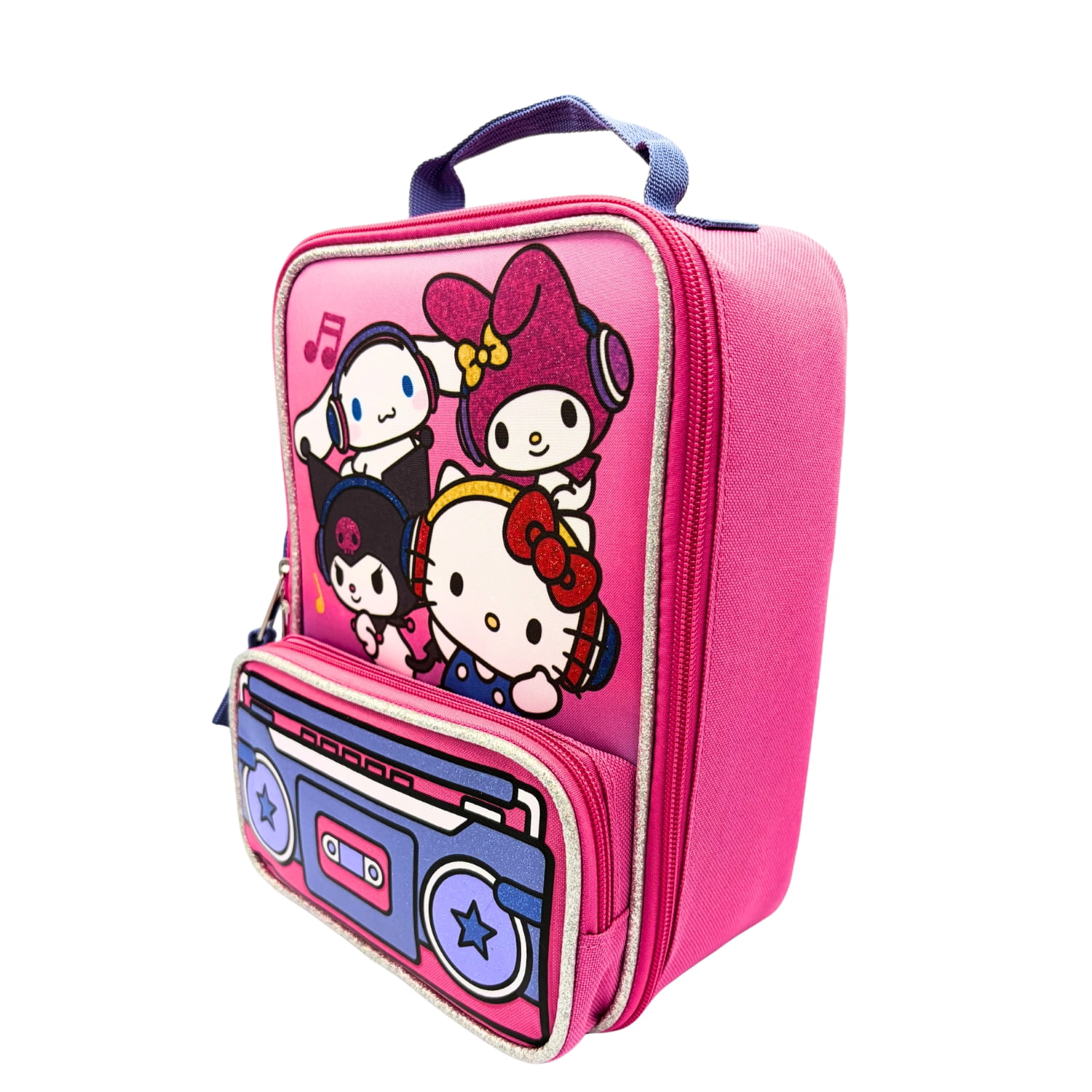 Hello Kitty and Friends Insulated Reusable Lunch Bag with Front Pocket