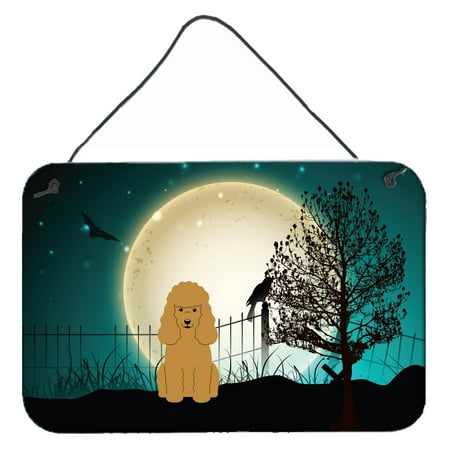 - Halloween Scary Poodle Tan Wall or Door Hanging Prints BB2259DS812