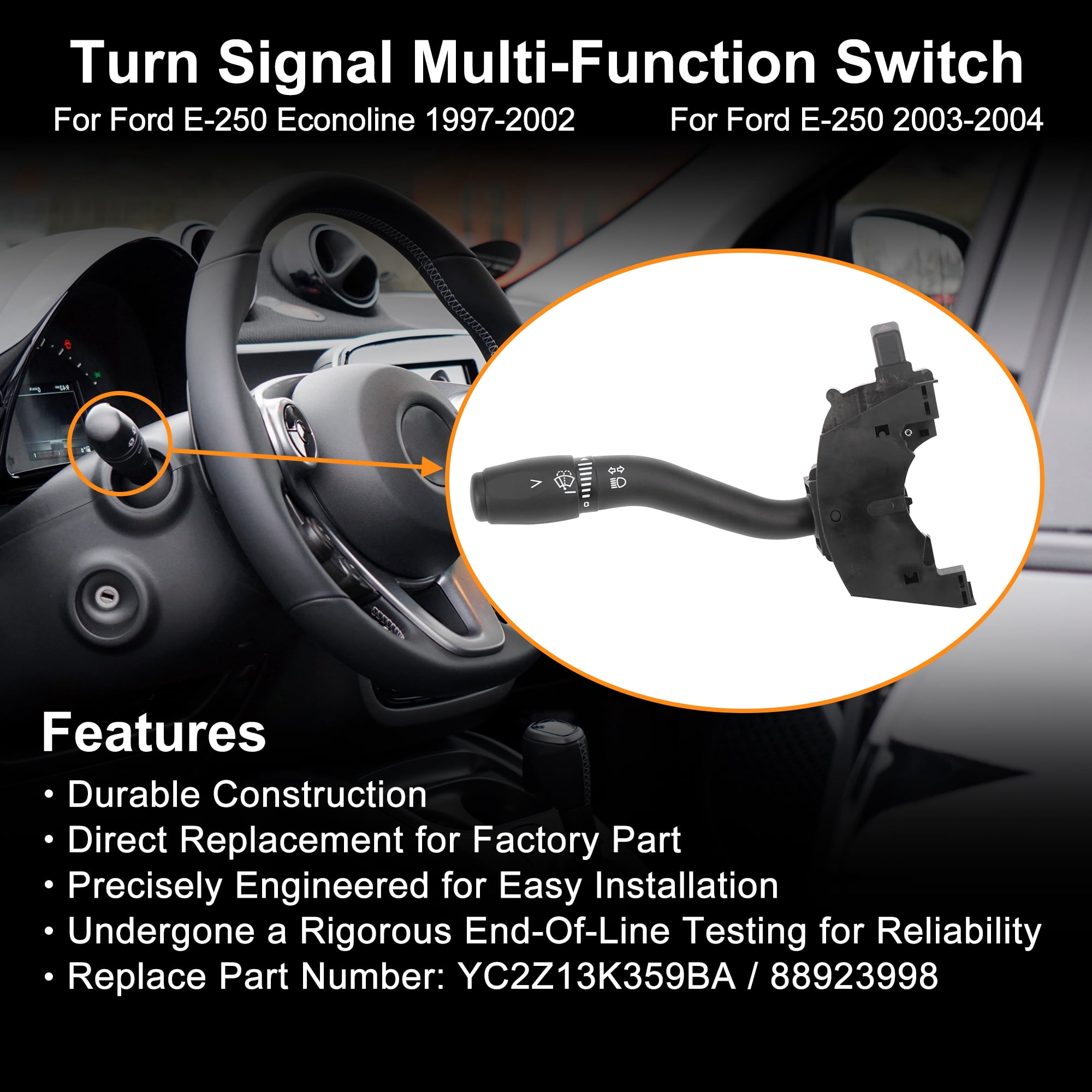 Unique Bargains Turn Signal Switch Multifunction Combination Switch YC2Z13K359BA for Ford
