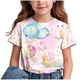 thumbnail image 2 of Amzcrzy Tenue de Pâques pour Garçons et Filles 3-14 Ans T-Shirts Unisexes à Col Rond Imprimé Mode Décontracté Été Manches Courtes Hauts pour Filles Garçons, 2 of 8