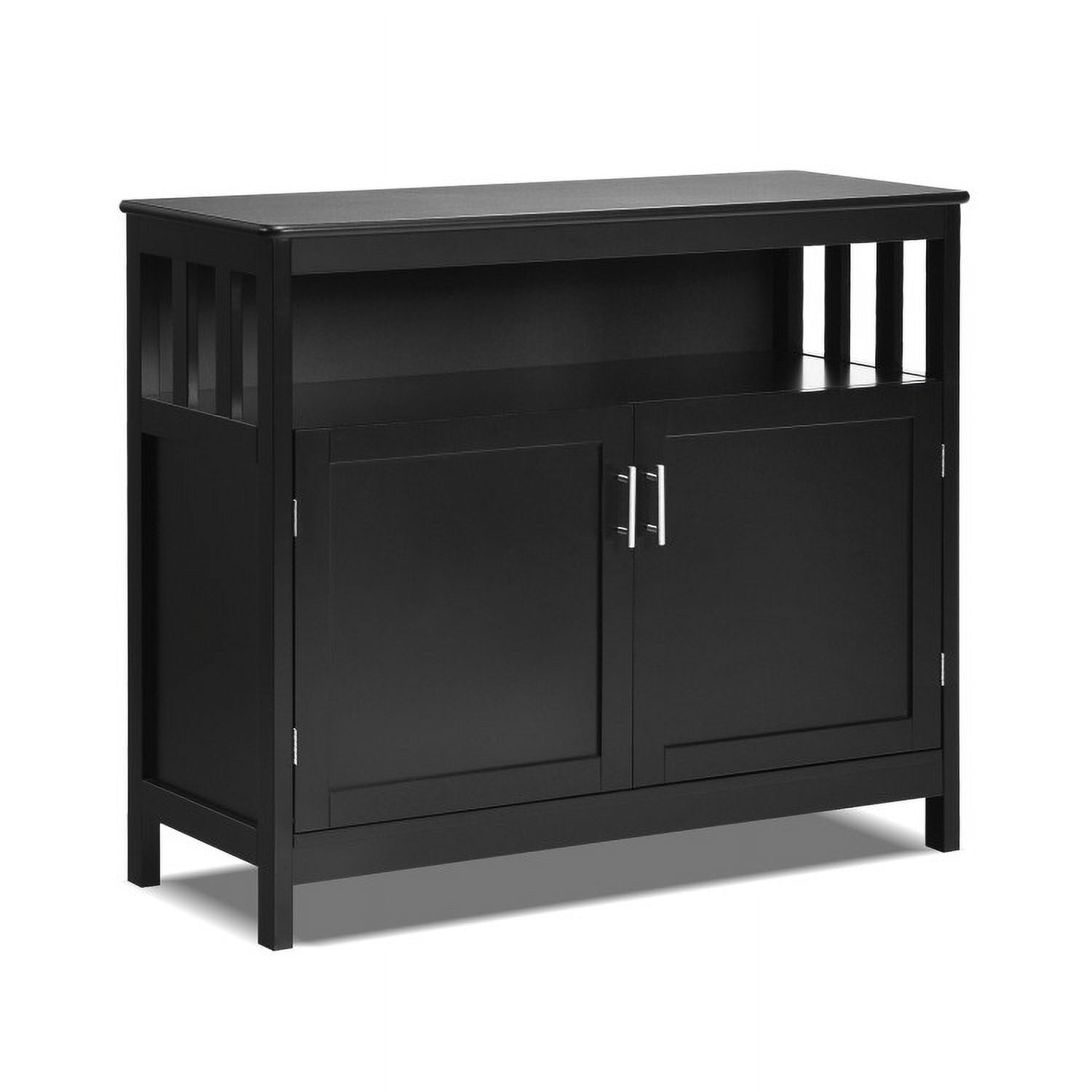 Finihen Kitchen Storage Cabinet, Buffet Sideboard, Kitchen Buffet Server Sideboard Storage Cabinet with 2 Doors and Shelf, for Dining Room, Kitchen, Living Room, Black Finihen Kitchen Storage Cabinet, Buffet Sideboard, Kitchen Buffet Server Sideboard Storage Cabinet with 2 Doors and Shelf, for Dining Room, Kitchen, Living Room, Black