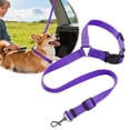 thumbnail image 2 of Qyaukm Purple Pet Car Safety Belt, Adjustable Vehicle Dog Leash with Shock Absorbing Bungee, Heavy-Duty Seat Belt Tether Clip for Back Seat Travel, Reflective for Night Visibility, 2 of 9