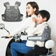 thumbnail image 2 of Cinturón de seguridad ajustable para motocicleta para niños, protector delantero y trasero para bicicleta. Gris, 2 of 9