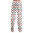 thumbnail image 4 of WTOBBY Women's Winter Plaid Pants Full Length Long Trousers with Christmas Print for Sports and Casual Wear in Cold Seasons,Multicolor S, 4 of 6