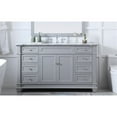 thumbnail image 2 of Elegant Decor Wesley 60" Solid Wood MDF Steel Single Bathroom Vanity Set in Gray, 2 of 5