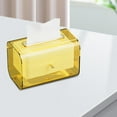thumbnail image 3 of Tissue Cover Dispenser with Spring Toilet Paper Organizer Facial Tissue Storage Box for Bathroom Restaurant Kitchen Countertop Vanity Yellow, 3 of 8