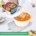 thumbnail image 3 of Yayeee Pot Holders Kitchen Heat Resistant with Pocket 7"x9.8" Cotton Oven Cooking Hot Pads, Blue Dog Artist, 3 of 7
