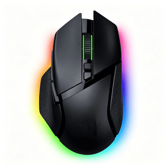 GJX Wireless Gaming Mouse: Hyperscroll Tilt Wheel-35K Dpi Optical Sensor Gen 2-13 Customizable Controls-Chroma Rgb-Optical Switches Gen 3-Up to 140 Hr Battery-Black