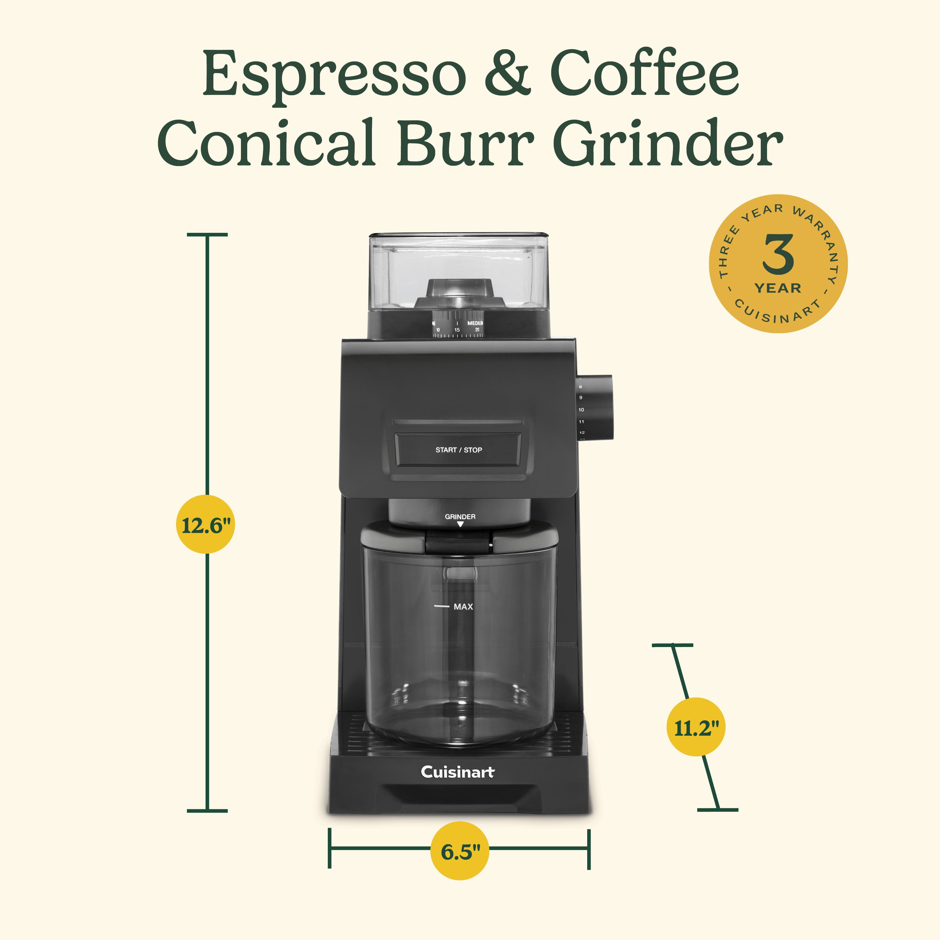 Cuisinart Espresso & Coffee Conical Burr Grinder, CBM-22