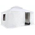 thumbnail image 2 of Gazebo Accessories 10' x 12' Double Roof Universal Winter Gazebo Cover for Hardtop Gazebos,Enclosed Cover with Sidewalls and Mesh Windows Waterproof (White) by domi outdoor living, 2 of 7