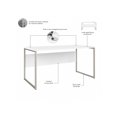 thumbnail image 2 of Hybrid 60W x 30D Computer Table Desk in White - Engineered Wood, 2 of 2