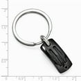 thumbnail image 3 of Edward Mirell Black Titanium Cable & Spinel Argentium Sterling Silver Bezel Key Ring, 3 of 3