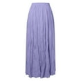 thumbnail image 5 of MIXUE Skirts For Women Summer Solid Color Pleated Elastic High Waist A Line Elegant Maxi Skirt Holiday-Wear,Purple,XL, 5 of 5