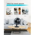 thumbnail image 5 of BLACK+DECKER Desk Fan for Home and Office, 12" Fan with 3 Speed Settings, Oscillating Portable Fan for Office Desk, Table Top and Kitchen Table with Adjustable Tilt, White, 5 of 7